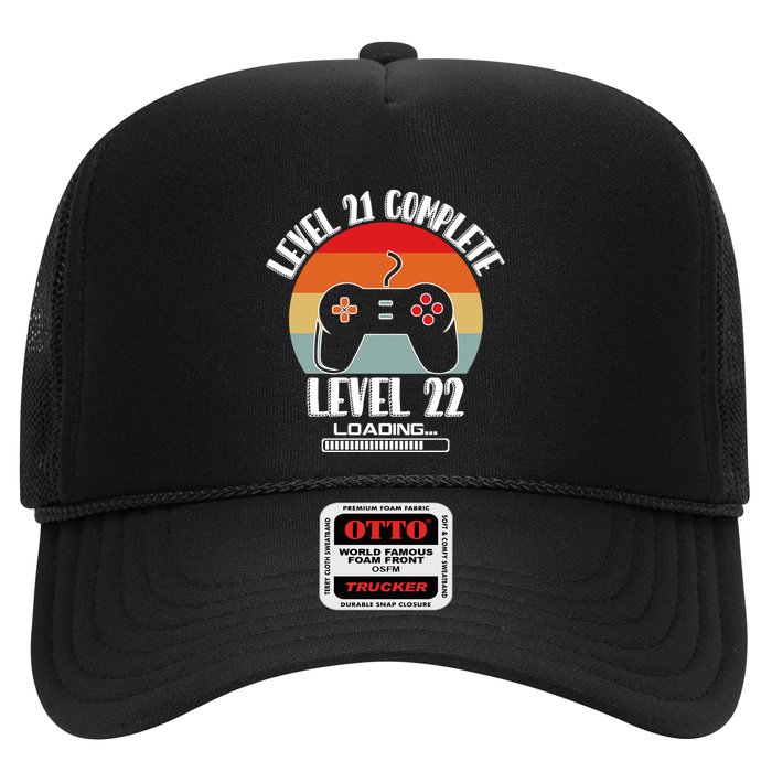 Level 21 Complete Level 22 Loading Vintage Birthday Video Game Trucker Hat