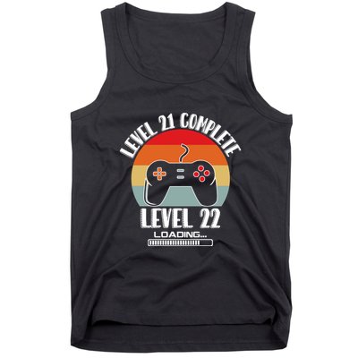 Level 21 Complete Level 22 Loading Vintage Birthday Video Game Tank Top