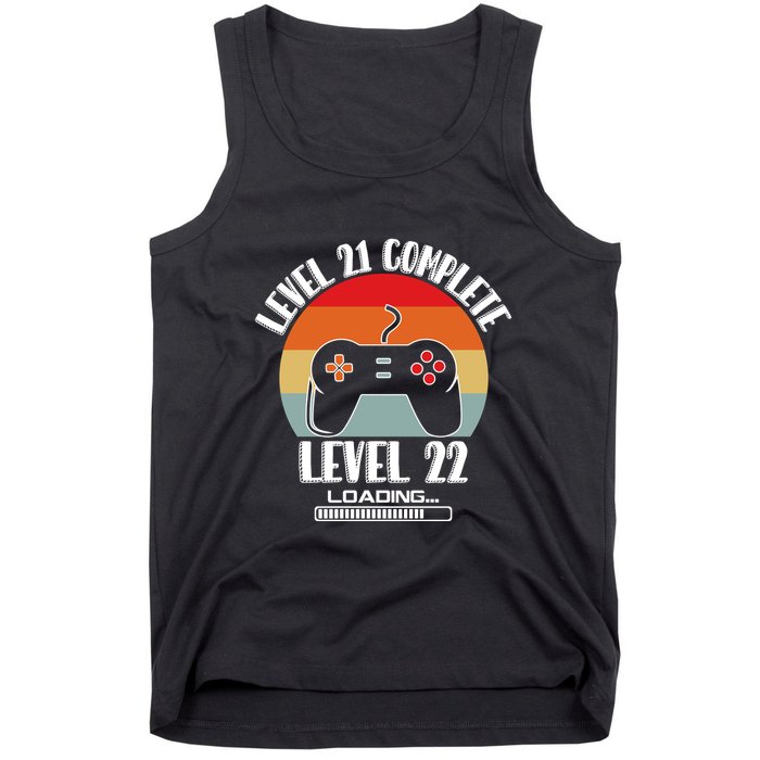 Level 21 Complete Level 22 Loading Vintage Birthday Video Game Tank Top