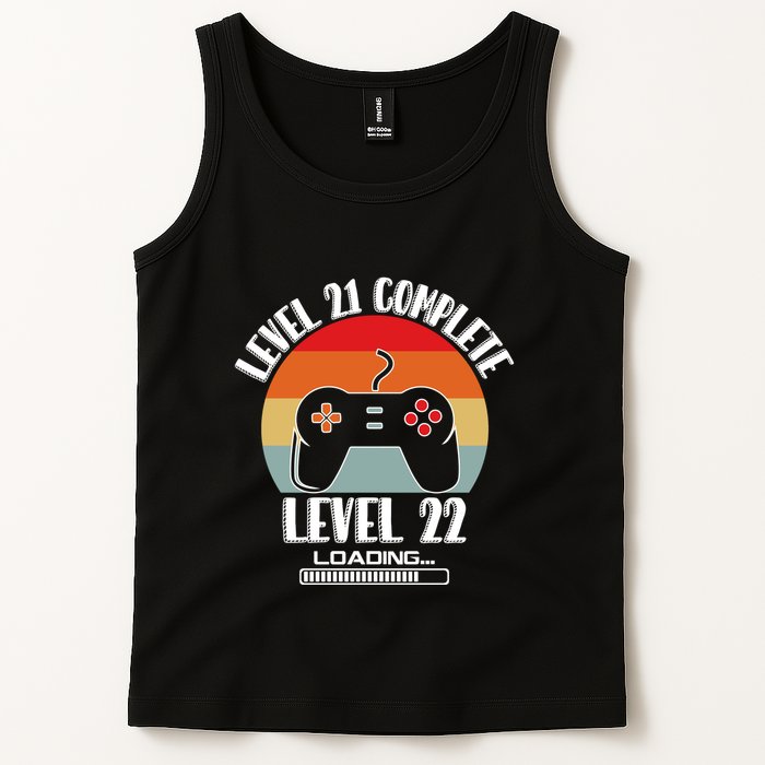 Level 21 Complete Level 22 Loading Vintage Birthday Video Game Tank Top