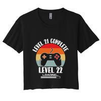 Level 21 Complete Level 22 Loading Vintage Birthday Video Game Crop Top