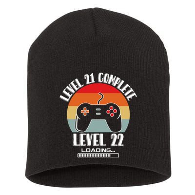 Level 21 Complete Level 22 Loading Vintage Birthday Video Game Short Acrylic Beanie