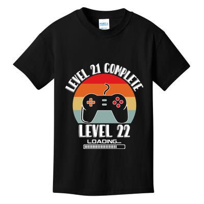 Level 21 Complete Level 22 Loading Vintage Birthday Video Game Kids T-Shirt