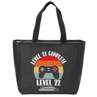 Level 21 Complete Level 22 Loading Vintage Birthday Video Game Zip Tote Bag