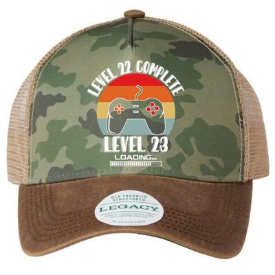 Level 22 Complete Level 23 Loading Vintage Birthday Video Game Legacy Tie Dye Trucker Hat