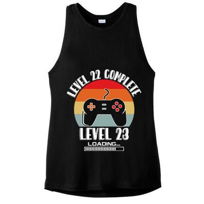 Level 22 Complete Level 23 Loading Vintage Birthday Video Game Ladies PosiCharge Tri-Blend Wicking Tank