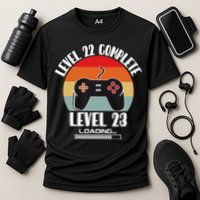 Level 22 Complete Level 23 Loading Vintage Birthday Video Game Performance Shirt