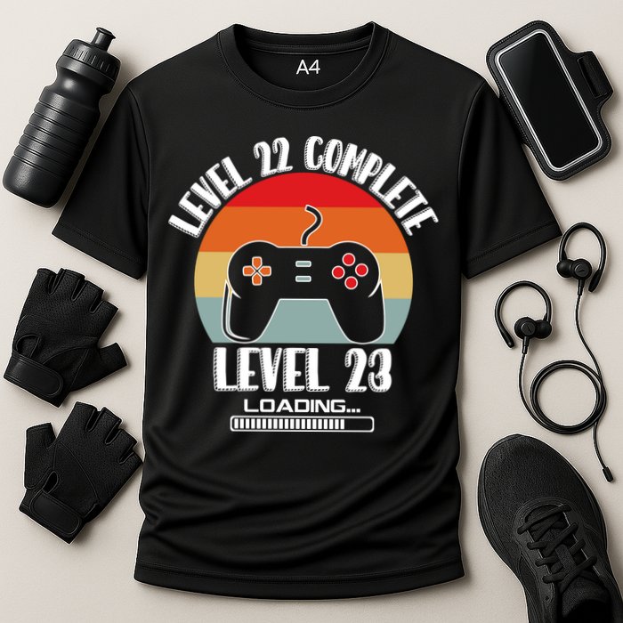 Level 22 Complete Level 23 Loading Vintage Birthday Video Game Performance Shirt