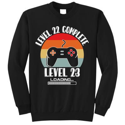 Level 22 Complete Level 23 Loading Vintage Birthday Video Game Sweatshirt