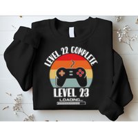 Level 22 Complete Level 23 Loading Vintage Birthday Video Game Sweatshirt