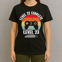 Level 22 Complete Level 23 Loading Vintage Birthday Video Game T-Shirt