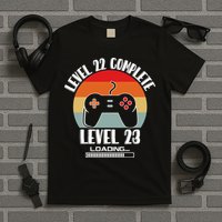 Level 22 Complete Level 23 Loading Vintage Birthday Video Game T-Shirt