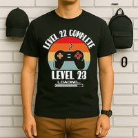 Level 22 Complete Level 23 Loading Vintage Birthday Video Game T-Shirt