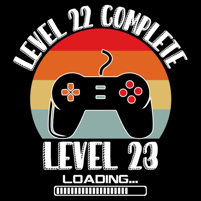 Level 22 Complete Level 23 Loading Vintage Birthday Video Game Backpack