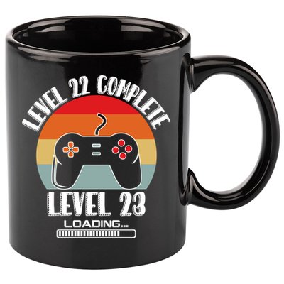Level 22 Complete Level 23 Loading Vintage Birthday Video Game 11oz C Handle Ceramic Mug