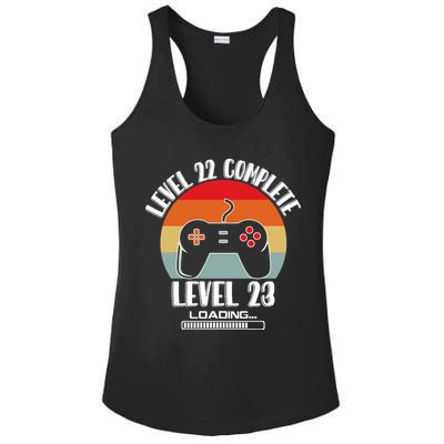 Level 22 Complete Level 23 Loading Vintage Birthday Video Game Ladies PosiCharge Competitor Racerback Tank