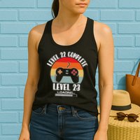 Level 22 Complete Level 23 Loading Vintage Birthday Video Game Womens Tank Top