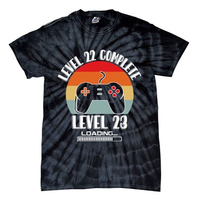 Level 22 Complete Level 23 Loading Vintage Birthday Video Game Tie-Dye T-Shirt