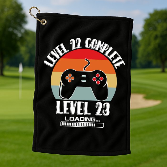 Level 22 Complete Level 23 Loading Vintage Birthday Video Game Golf Towel