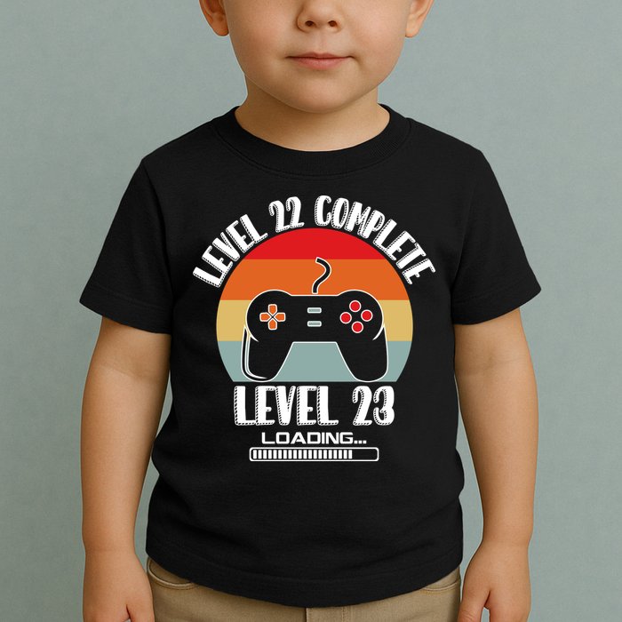 Level 22 Complete Level 23 Loading Vintage Birthday Video Game Toddler T-Shirt