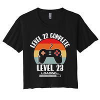 Level 22 Complete Level 23 Loading Vintage Birthday Video Game Crop Top