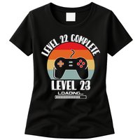 Level 22 Complete Level 23 Loading Vintage Birthday Video Game Womens T-Shirt