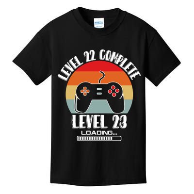 Level 22 Complete Level 23 Loading Vintage Birthday Video Game Kids T-Shirt