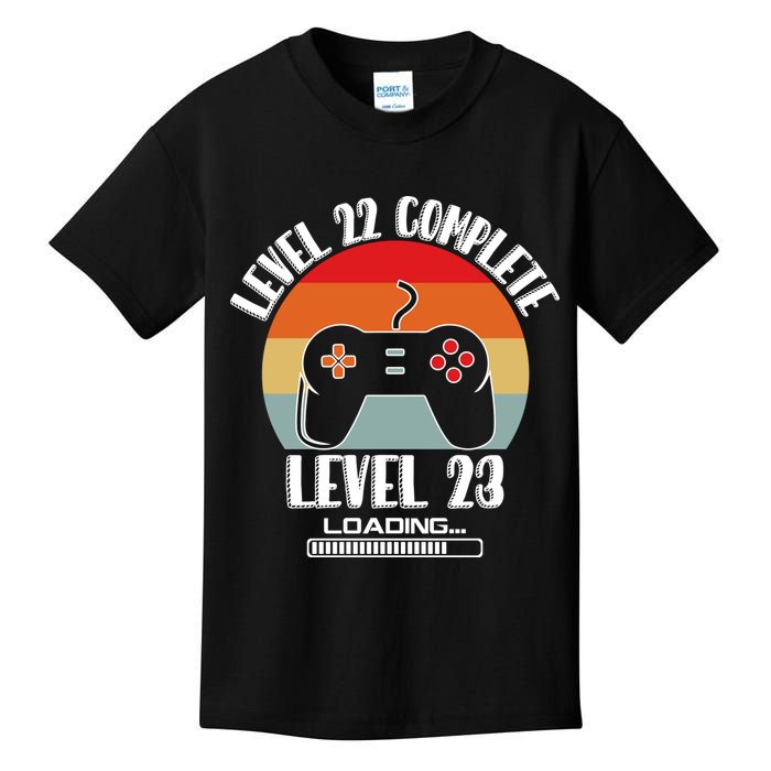 Level 22 Complete Level 23 Loading Vintage Birthday Video Game Kids T-Shirt