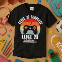 Level 22 Complete Level 23 Loading Vintage Birthday Video Game Kids T-Shirt