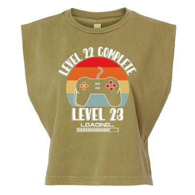 Level 22 Complete Level 23 Loading Vintage Birthday Video Game Garment-Dyed Women's Muscle Tee