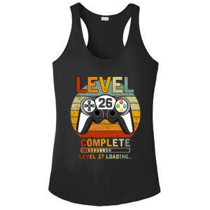 Level 26 Complete Level 27 Loading Gamers 26th Birthday Gift Ladies PosiCharge Competitor Racerback Tank