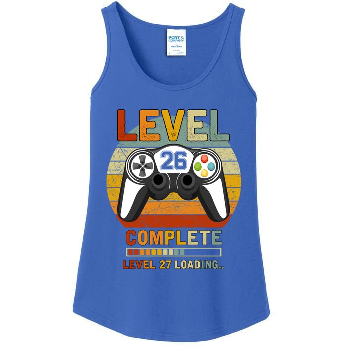 Level 26 Complete Level 27 Loading Gamers 26th Birthday Gift Ladies Essential Tank