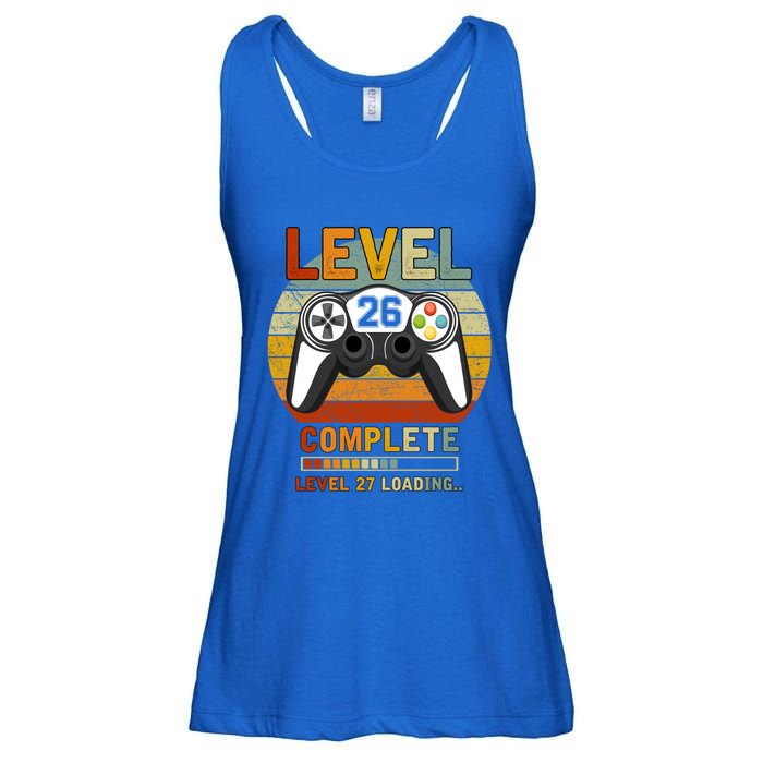 Level 26 Complete Level 27 Loading Gamers 26th Birthday Gift Ladies Essential Flowy Tank