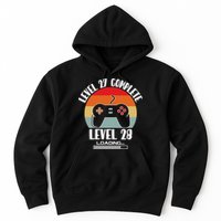 Level 27 Complete Level 28 Loading Vintage Birthday Video Game Hoodie