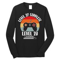 Level 27 Complete Level 28 Loading Vintage Birthday Video Game Long Sleeve Shirt