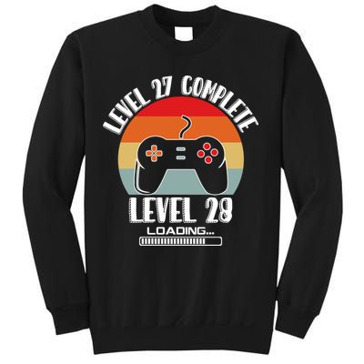 Level 27 Complete Level 28 Loading Vintage Birthday Video Game Sweatshirt