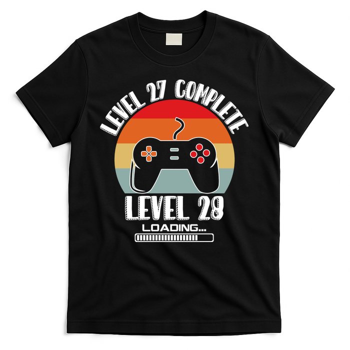 Level 27 Complete Level 28 Loading Vintage Birthday Video Game T-Shirt