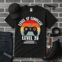 Level 27 Complete Level 28 Loading Vintage Birthday Video Game Tall T-Shirt
