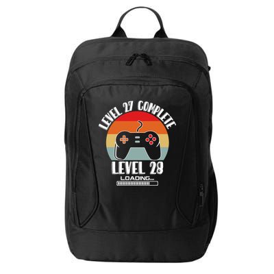 Level 27 Complete Level 28 Loading Vintage Birthday Video Game City Backpack