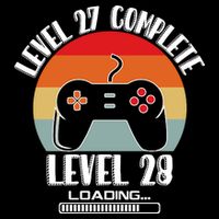 Level 27 Complete Level 28 Loading Vintage Birthday Video Game Bucket Hat