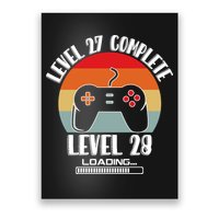 Level 27 Complete Level 28 Loading Vintage Birthday Video Game Poster