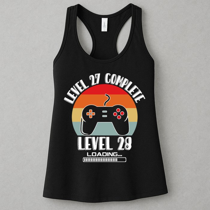 Level 27 Complete Level 28 Loading Vintage Birthday Video Game Womens Tank Top