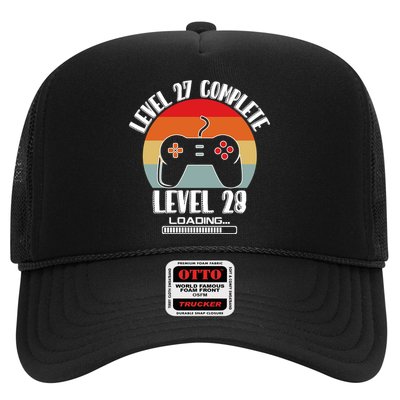 Level 27 Complete Level 28 Loading Vintage Birthday Video Game Trucker Hat