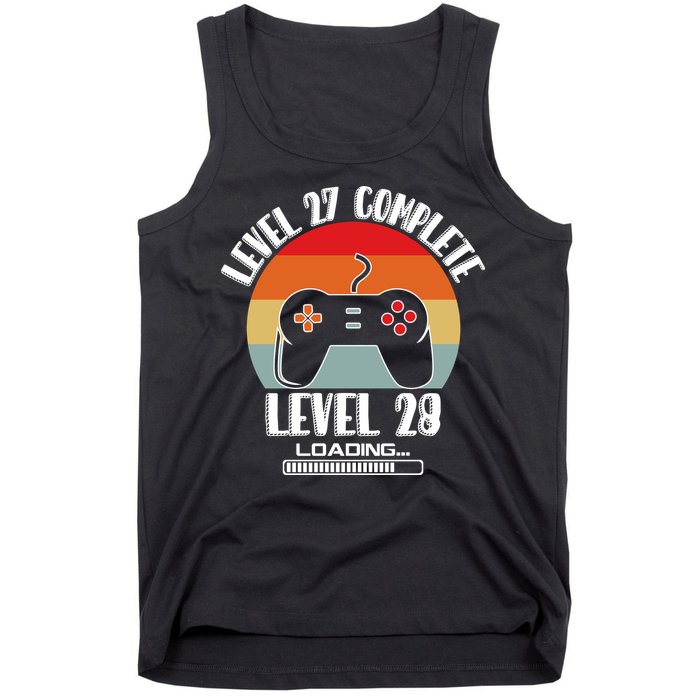 Level 27 Complete Level 28 Loading Vintage Birthday Video Game Tank Top