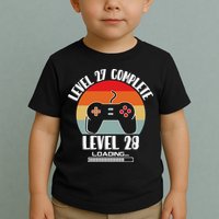 Level 27 Complete Level 28 Loading Vintage Birthday Video Game Toddler T-Shirt
