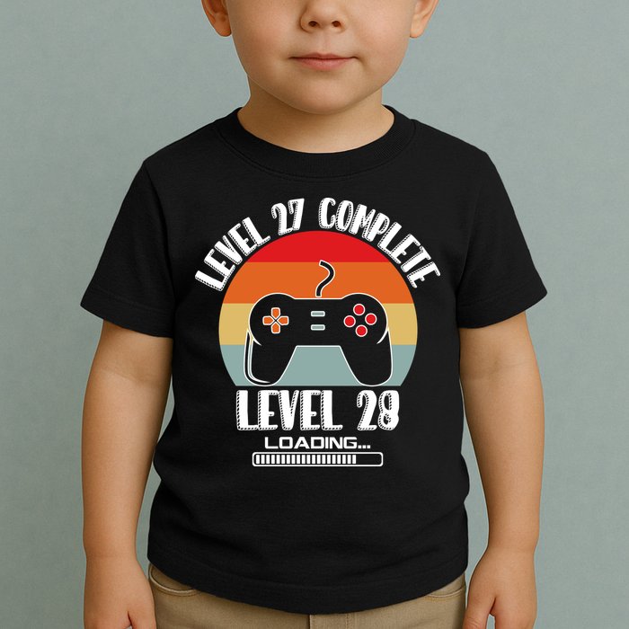 Level 27 Complete Level 28 Loading Vintage Birthday Video Game Toddler T-Shirt