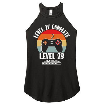 Level 27 Complete Level 28 Loading Vintage Birthday Video Game Women's Perfect Tri Rocker Tank