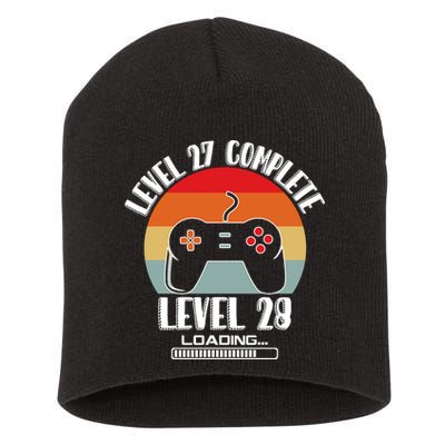 Level 27 Complete Level 28 Loading Vintage Birthday Video Game Short Acrylic Beanie