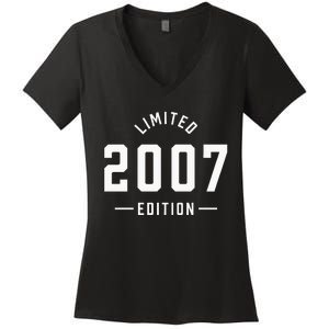 Limited 2007 Edition Sweet 16th Birthday Teen Girl Women's V-Neck T-Shirt