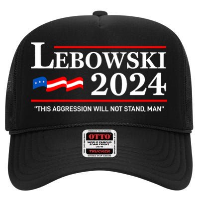 Lebowski 2024 Election Vote Funny High Crown Mesh Back Trucker Hat